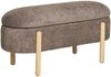 House Nordic Bank mit Ablage, braun/natur, 97x40x48 cm, HN1237 Bild 2