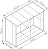 Vente-unique - VARWOOD Gartenhaus Metall GrauBraun - B 105 cm x H 190 cm x L 290 cm Bild 3