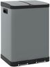 HOMCOM Mülleimer 2 x 30L, mit Deckel, Fußpedal, Inneneimer, für Wohnzimmer, Büro, Metall, 48,8 x 39,5 x 67 cm Bild 5