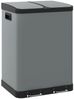 HOMCOM Mülleimer 2 x 30L, mit Deckel, Fußpedal, Inneneimer, für Wohnzimmer, Büro, Metall, 48,8 x 39,5 x 67 cm Bild 4