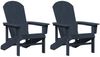 vidaXL Gartenstuhl 2 pcs Marineblau 82 x 74 x 92 cm Polyethylen 3335827 Bild 2