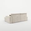 Ecksofa Schlafsofa Sofa VENEDIG Stoff Arena Creme Ottomane Rechts Bild 5