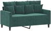 vidaXL 2-tlg. Sofagarnitur mit Kissen Dunkelgrün Samt 3201702 Bild 3