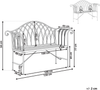 Gartenbank MILAZZO 130 cm Metall Weiß Bild 2
