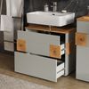 Waschbeckenunterschrank Eden Grau/Artisan 70 x 64.5 cm mit 2 Schubladen Vicco Bild 5