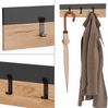 Wandgarderobe Orlando Anthrazit/Goldkraft Eiche 60 x 15 cm Vicco Bild 5