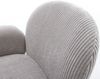 Drehstuhl Nube-Flex mit Armlehnen Cord Silbergrau Kreuzgestell breit Schwarz 360° drehbar Taschenfederkern Bild 4