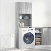 vidaXL Waschmaschinenschrank Grau Sonoma 64x24x190 cm Holzwerkstoff 859132 Bild 3