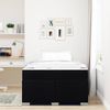 vidaXL Bettrahmen mit Matratze Schwarz 120 x 190 cm Stoff 3399175 Bild 3
