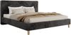 Design Polsterbett LUMARO CLASSIC 200 x 200 cm mit Lattenrost & 12cm hohen Füßen, Doppelbett mit Kopfteil, Konfigurierbar - Dunkelgrau Plüsch Bild 4
