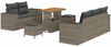 vidaXL Gartensofa-set mit Kissen mit Speicher 8 pcs Grau Poly Rattan 3363903 Bild 2
