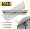 Sekey Sonnenschirm 180 x 130 cm Rechteckiger Sonnenschirm Balkon, Individuell Verstellbar, LxB: 180,00x130,00 cm, Drehbare Balkonblende, Sonnenschutz für Balkon und Terrasse, UV50+ Bild 2