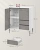 Vasagle Aufbewahrungsschrank, Sideboard, Küchenschrank mit Türen, höhenverstellbare Ablagen, 2 Schubladen, modern, 40 x 70 x 85 cm, für Wohnzimmer Küche Arbeitszimmer, betongrau BBKDE243G02 Bild 5