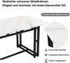 Esstisch-Set 120 × 70 × 74 cm breit mit 4 Stühlen – moderner Küchentisch aus MDF und Samt Bild 4