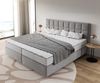 Boxspringbett Dream-Fine Mikrofaser Grau 200x200 cm mit Taschenfederkernmatratze und Topper Visco Bild 4