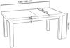 WFL GROUP Esstisch Gemini ausziehbar rechteckig modern mit schwarzen Holzbeinen (MADE IN EU, 5 Gr. – 120/140/160/170/200 cm ausziehbar auf 160/180/210/250/300 cm), platzsparender Tisch in Holzoptik für Küche, Esszimmer oder Wohnzimmer Bild 3