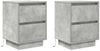 vidaXL Nachttische mit LED-Leuchten 2 Stk. Betongrau 38x34x50 cm 861290 Bild 3