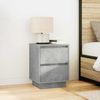 vidaXL Nachttische mit LED-Leuchten 2 Stk. Betongrau 38x34x50 cm 861290 Bild 4