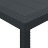 vidaXL Gartentisch Anthrazit 100 x 100 x 73 cm Poly-Rattan 871680 Bild 4
