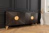 riess-ambiente Sideboard SOLARIS 180cm schwarz / gold (Einzelartikel, 1 St), Massivholz · Metall · Kommode · 3D Schnitzereien · Wohnzimmer · Design Bild 2