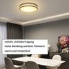 ZMH Deckenlampe LED Deckenleuchte Wohnzimmer - Rund Modern Stoff Schlafzimmerlampe 12W 3000K Warmweiß Wohnzimmerlampe mit Stoffschirm Grau Schlafzimmer Modern Schirm Küchenlampe für Küche Flur Ø30CM Bild 4