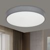 ZMH Deckenlampe LED Deckenleuchte Wohnzimmer - Rund Modern Stoff Schlafzimmerlampe 12W 3000K Warmweiß Wohnzimmerlampe mit Stoffschirm Grau Schlafzimmer Modern Schirm Küchenlampe für Küche Flur Ø30CM Bild 2