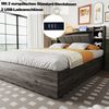 BlingBin Stauraumbett Holzbett Hydraulisches Bett, Kopfteil mit Stauraum (1er Set, 1-tlg, 140x200 cm Doppelbett, Jugendbett), Ausgestattet mit USB-Anschluss und Tape-C-Steckdose (ohne Matratze) Bild 4
