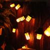 LED Solar Lichterkette, 16 Laternen Flammeneffekt, L 200cm Bild 3