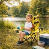 Mojawo Klappstuhl Kinder Anglersessel Gelb mit Getränkehalter und Tasche Motiv Giraffe Bild 2