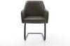 Freischwinger Greg-Flex Mikrofaser Anthrazit Vintage Freischwinger flach Schwarz Taschenfederkern Bild 2