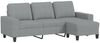 vidaXL 3-Sitzer-Sofa mit Hocker Hellgrau 180 cm Stoff 3201151 Bild 2