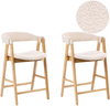 Set mit 2 Barstühlen DAY Bouclé Hellbraun Hellbeige Bild 1
