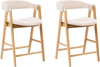 Set mit 2 Barstühlen DAY Bouclé Hellbraun Hellbeige Bild 4