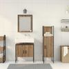 vidaXL Badezimmermöbel-Set mit Regal mit Tür 3 pcs Braun Holzwerkstoff 3334358 Bild 4