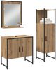 vidaXL Badezimmermöbel-Set mit Regal mit Tür 3 pcs Braun Holzwerkstoff 3334358 Bild 3