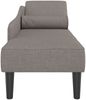 vidaXL Chaiselongue mit Kissen Taupe Stoff Bild 4