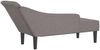 vidaXL Chaiselongue mit Kissen Taupe Stoff Bild 5