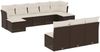 vidaXL 10-tlg. Garten-Sofagarnitur mit Kissen Braun Poly Rattan 3218293 Bild 2