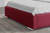 99rooms Salvio Polsterbett 140x200 cm Velours MONOLITH Bordeaux ohne Bettkasten Bild 4