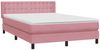 vidaXL Boxspringbett mit Matratze Rosa 160x210 cm Samt 3318458 Bild 4