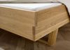 Bett mit Nachttisch links Fichte 140x200x85 natur gebeizt / geölt, Kopfteil beige FICHTELBERG #153 Bild 5