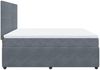 vidaXL Boxspringbett mit Matratze Dunkelgrau 180x200 cm Samt 3292401 Bild 5