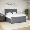vidaXL Boxspringbett mit Matratze Dunkelgrau 180x200 cm Samt 3292401 Bild 3