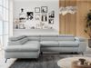 Mks Möbel 'Peter L-form' Ecksofa mit Bettfunktion, Bettkasten & einstellbaren Kopfstützen, Hellgrau, Mikrofaser, links Bild 4
