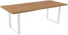 Esstisch Baumkante Holz-Optik Wildeiche 220 x 100 U-Gestell weiß JOSY 142463991 Bild 2