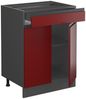 Küchenunterschrank R-Line Rot 60 cm J-Shape, mit Schublade, ohne Arbeitsplatte Vicco Bild 4