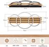 Nettlife LED Deckenleuchte Dimmbar Holz 3 Ringe 46W Modern Deckenlampe 70cm Wohnzimmer, LED fest integriert, 1/2/3/4 Ringe für Schlafzimmer Büro Küche Bild 4