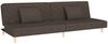 vidaXL Schlafsofa 2-Sitzer mit 2 Kissen Braun Stoff 375891 Bild 2
