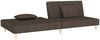 vidaXL Schlafsofa 2-Sitzer mit 2 Kissen Braun Stoff 375891 Bild 4