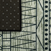 Teppich schwarz-grau 160x230 cm Zickzackmuster Kurzflor KEBAN Bild 5